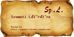 Szemeti Lóránt névjegykártya
